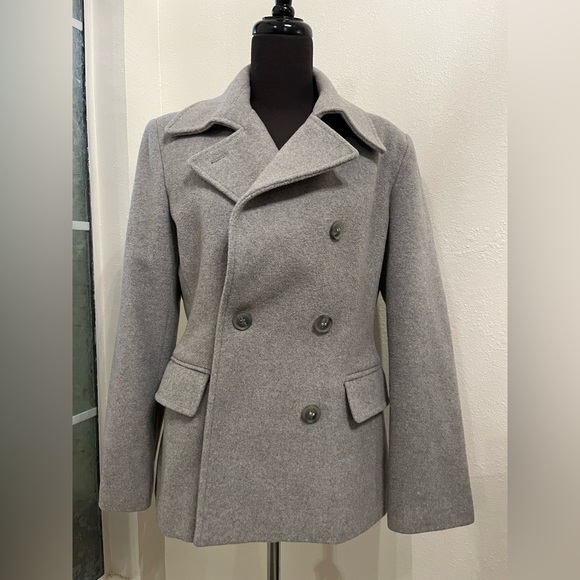 Calvin Klein Jackets & Blazers - Calvin Klein grey wool coat with cashmere- jacket size 6